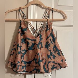 Urban Outfitters Crop Silk tanktop blouse